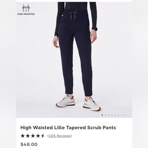 Figs high waisted Lille scrub pants XL regular length. Navy blue